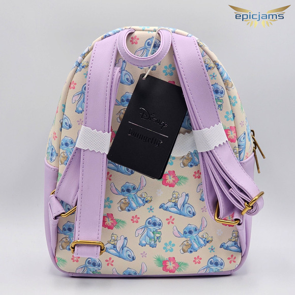 Loungefly Disney Stitch & Ducks Beach Mini Backpack New - Picture 5 of 7
